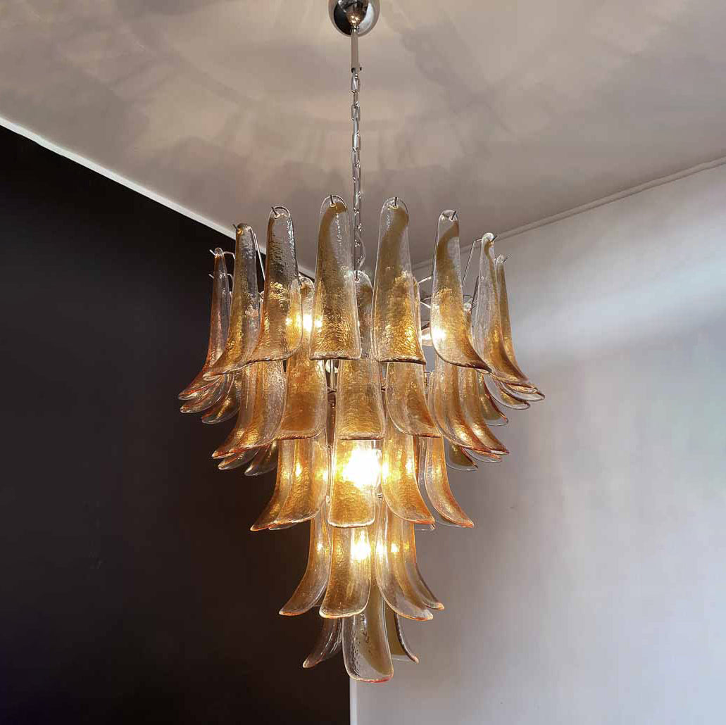 Lumis Murano Round Chandelier 26" Amber