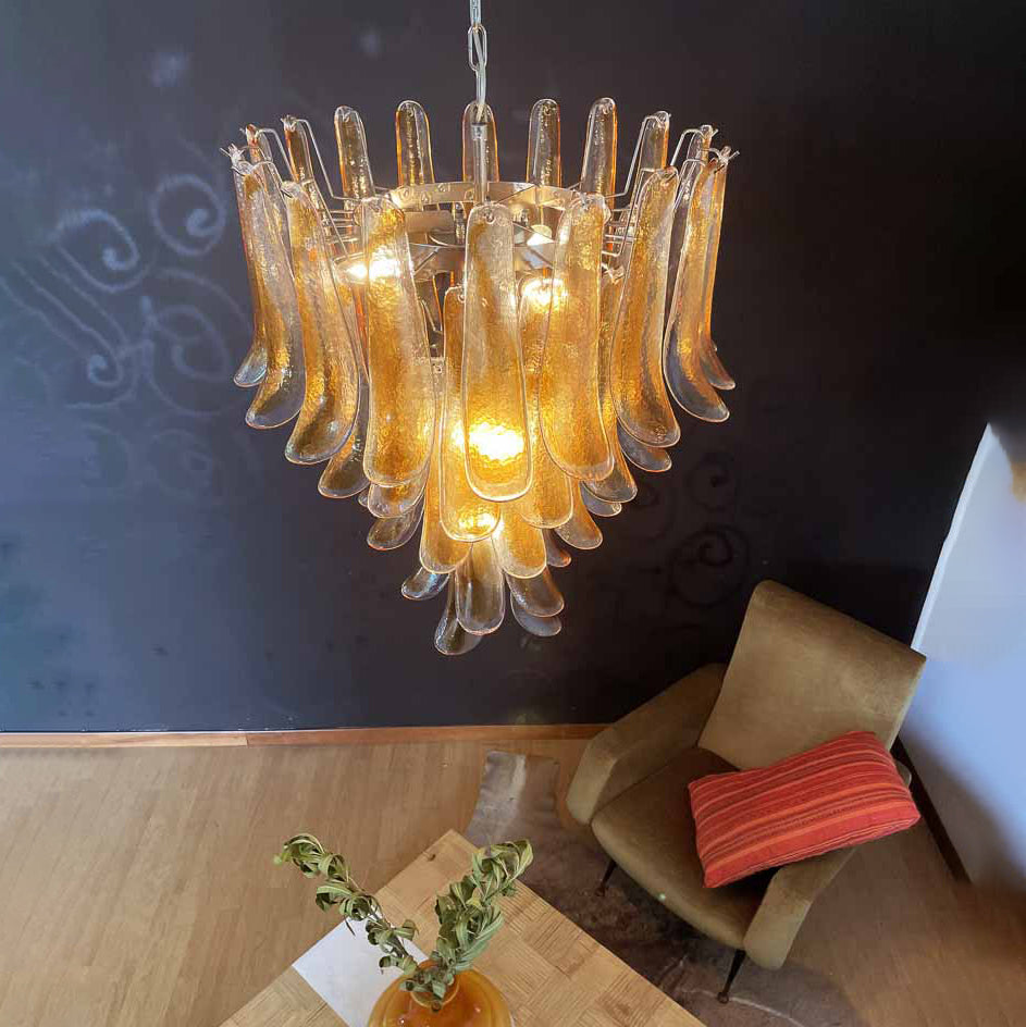Lumis Murano Round Chandelier 26" Amber