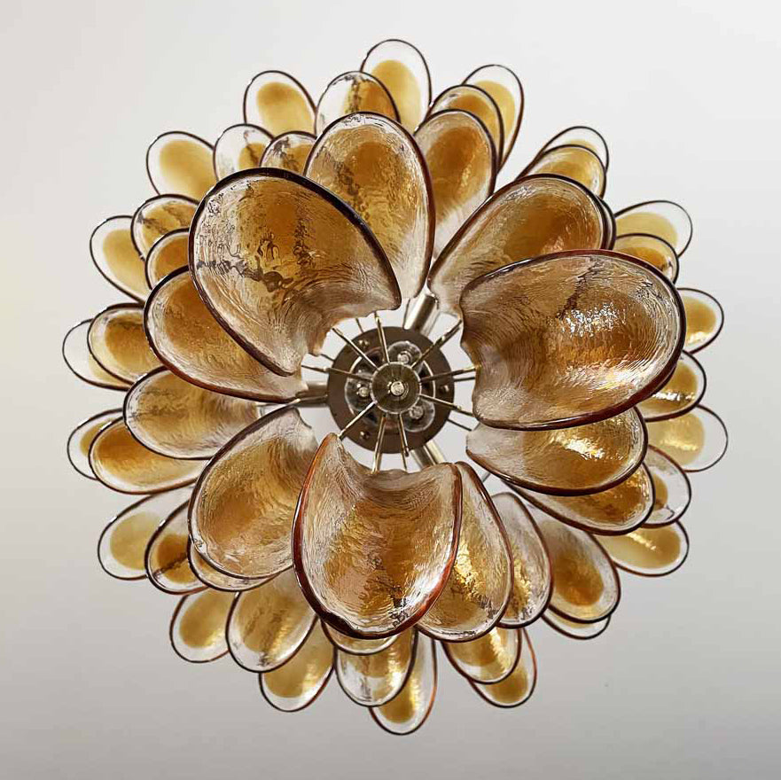 Lumis Murano Round Chandelier 26" Amber