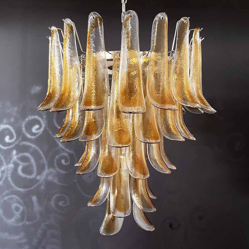 Lumis Murano Round Chandelier 26" Amber
