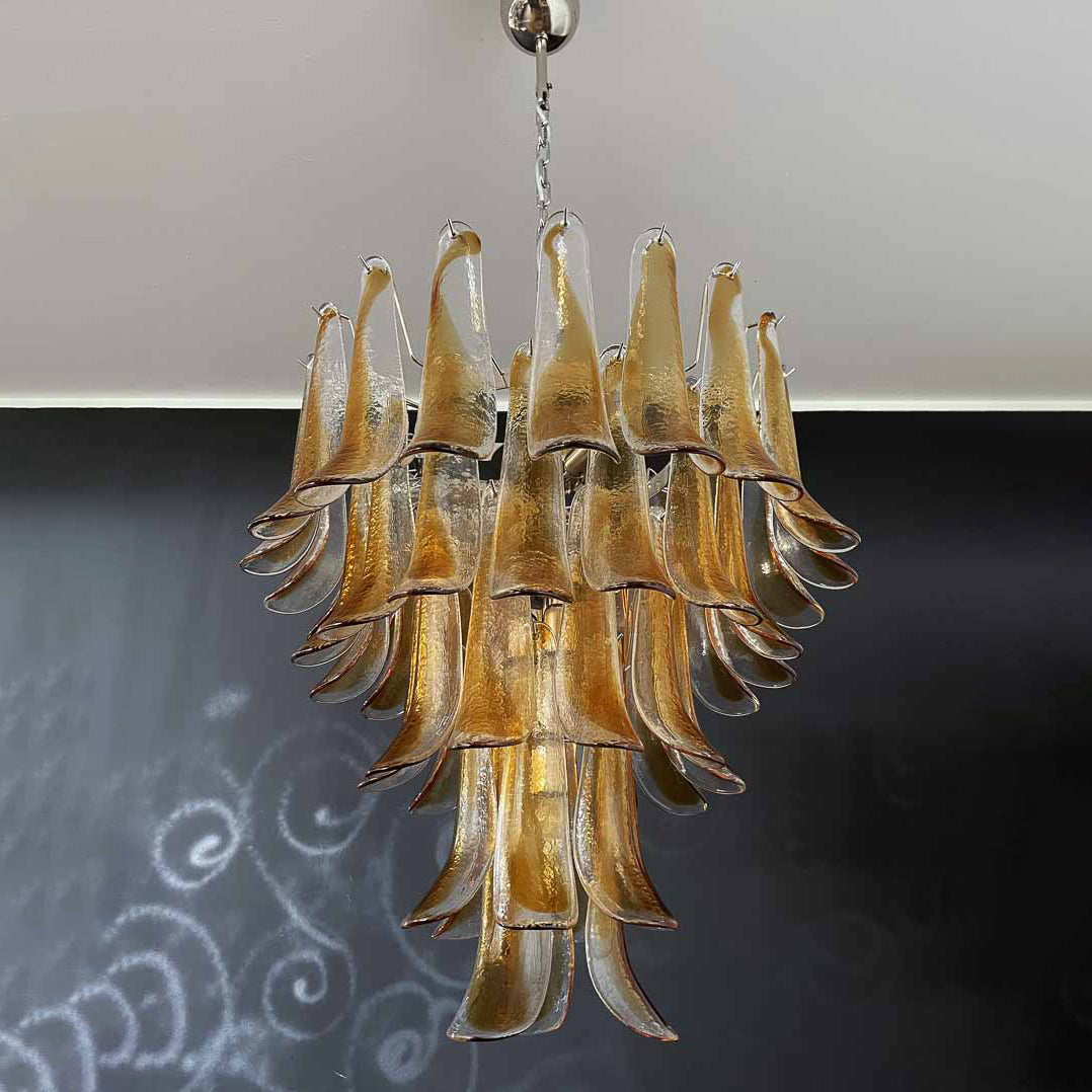 Lumis Murano Round Chandelier 26" Amber
