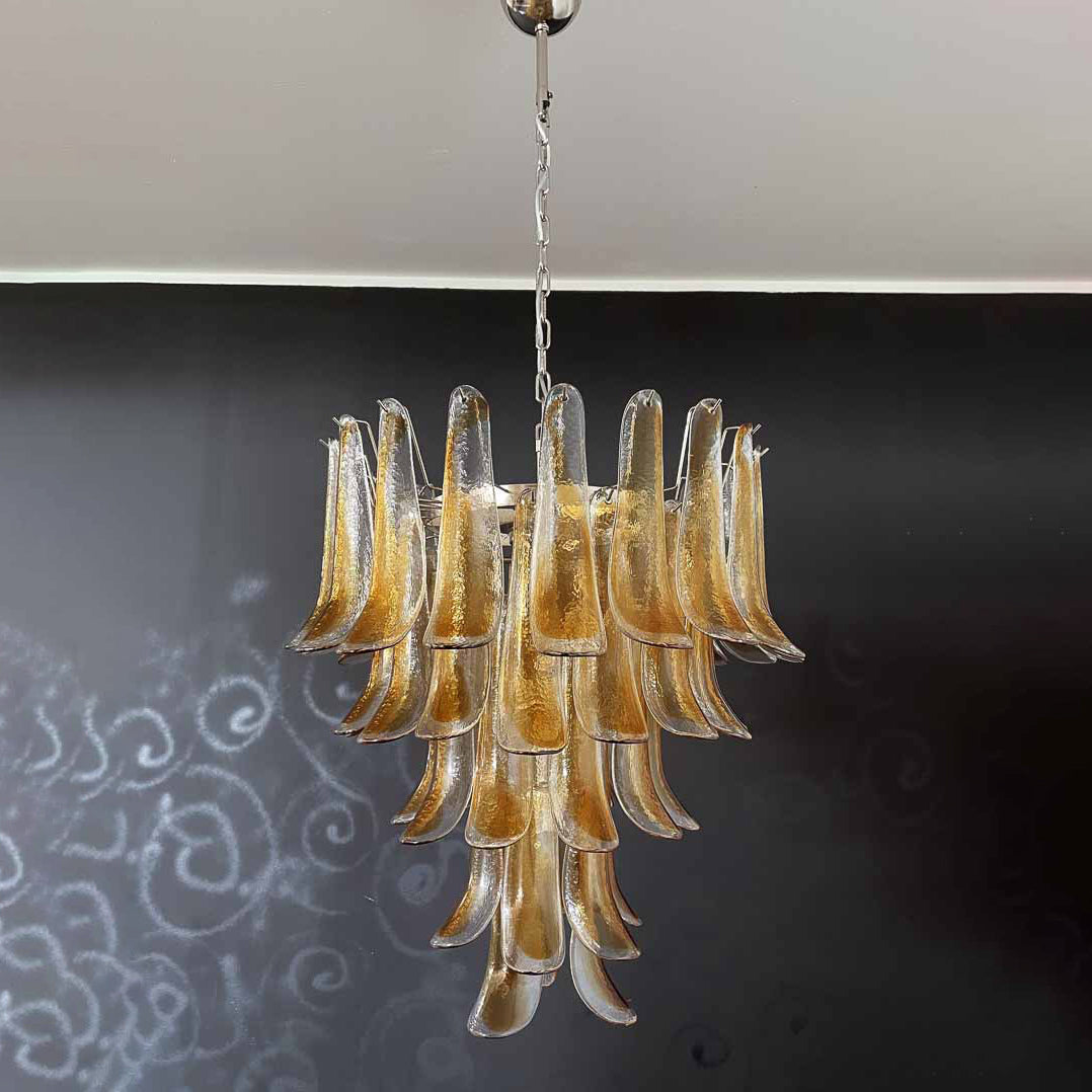 Lumis Murano Round Chandelier 26" Amber