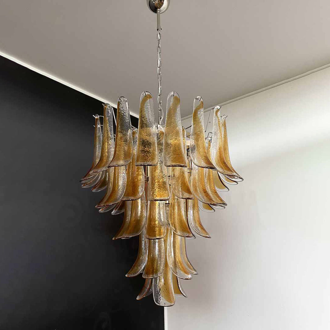 Lumis Murano Round Chandelier 26" Amber