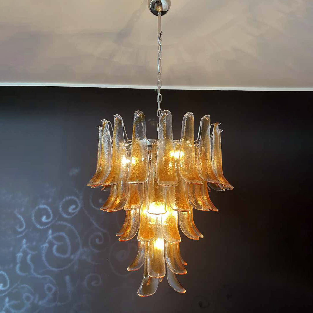 Lumis Murano Round Chandelier 26" Amber