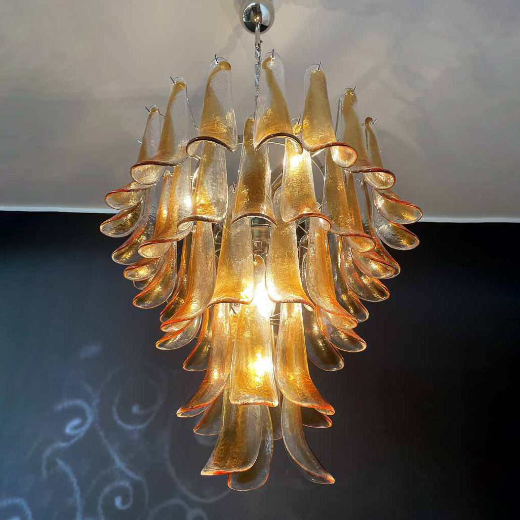 Lumis Murano Round Chandelier 26" Amber