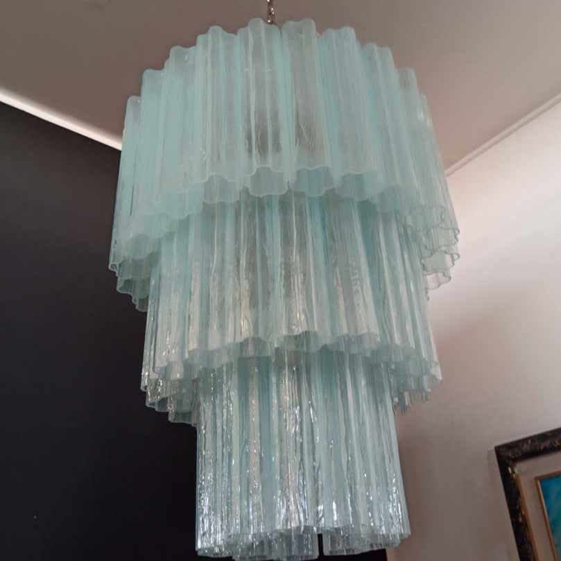 Tronchi Murano Chandelier – 52 tubes – Opal