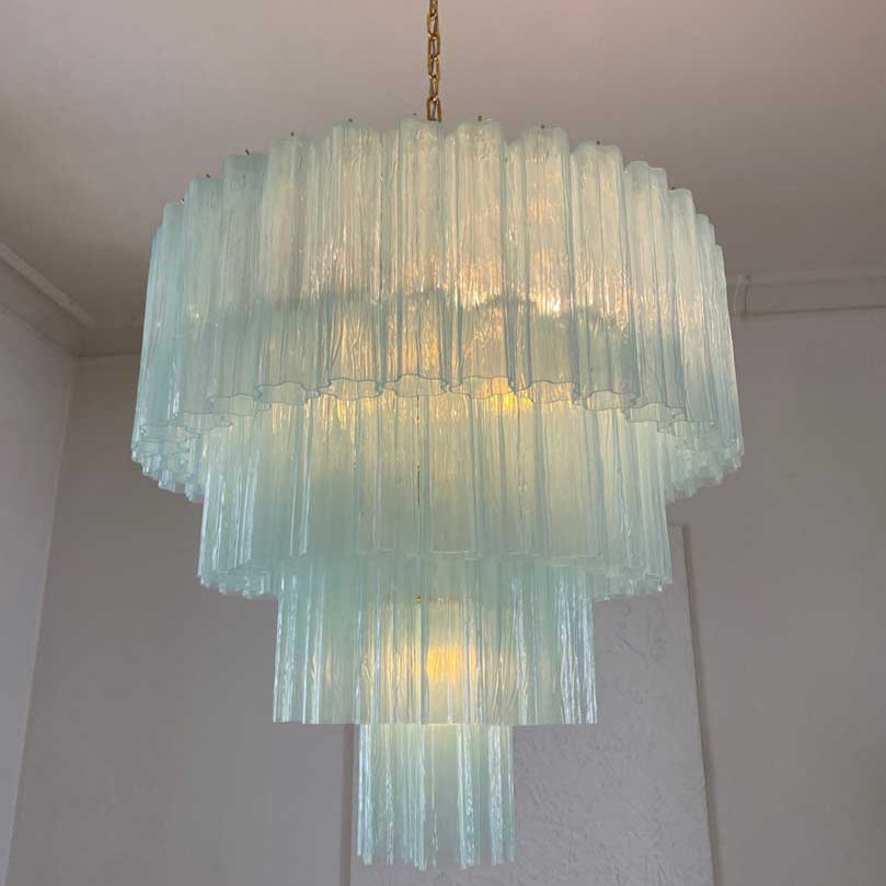 Tronchi Murano Chandelier – 78 tubes – Opal