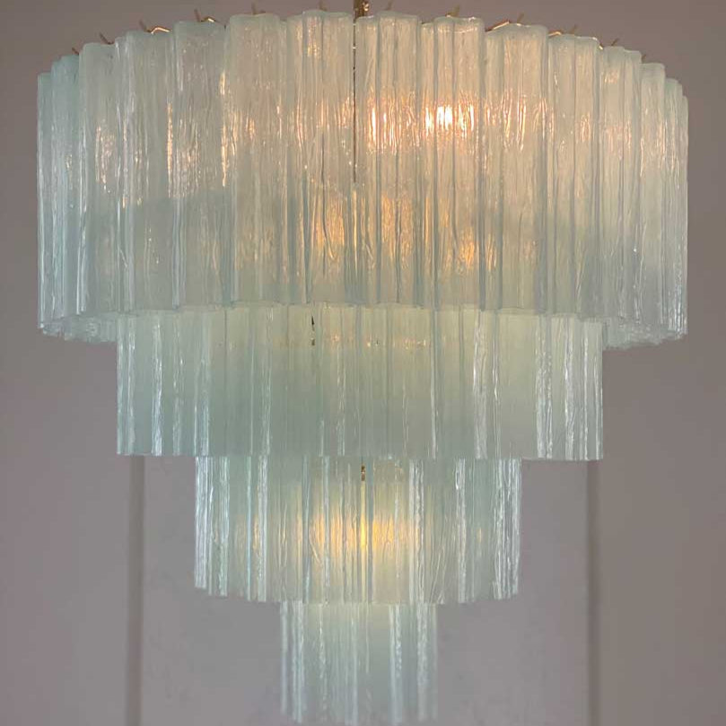 Tronchi Murano Chandelier – 78 tubes – Opal