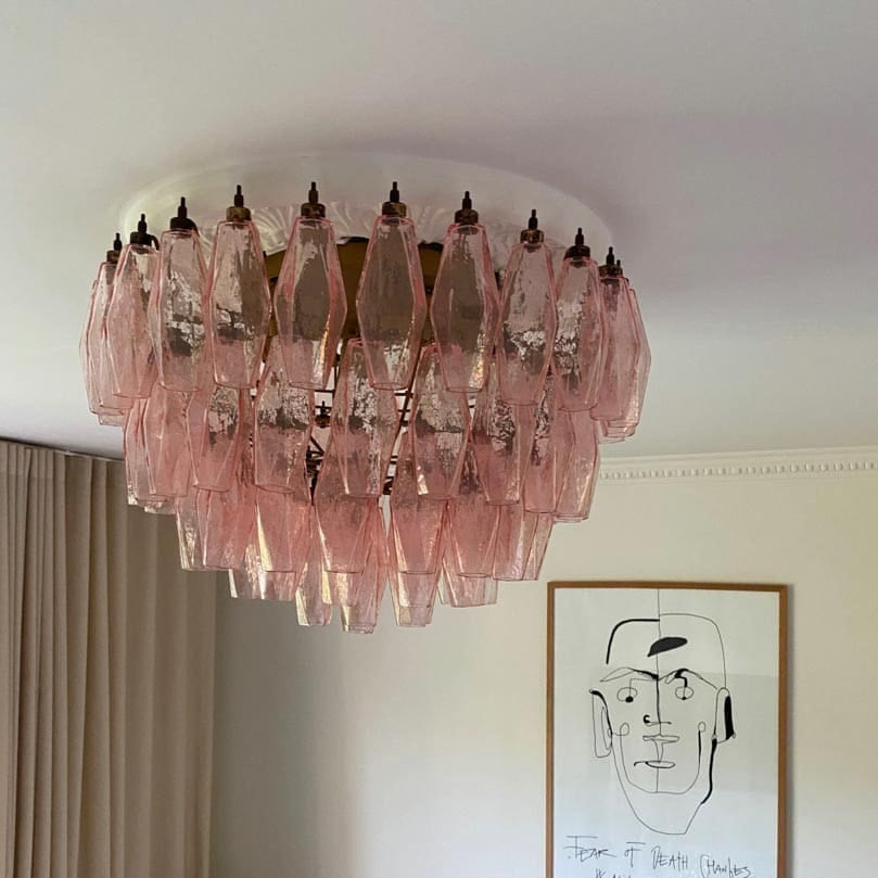 Florence Murano Chandelier Poliedri 84 glasses