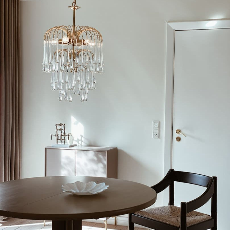 Teardrop Murano Chandelier 68 drops