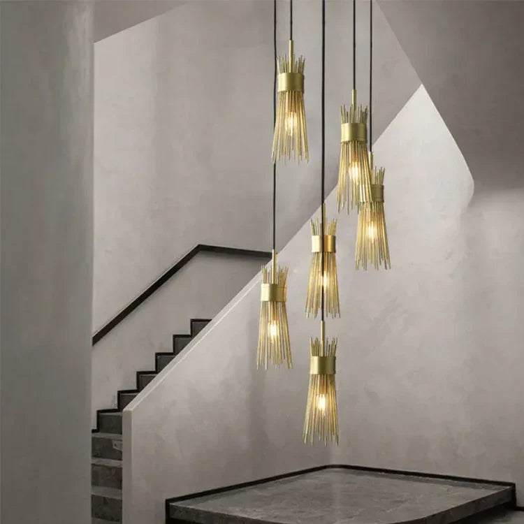 Vanguard Aged Brass Contemporary Chandelier