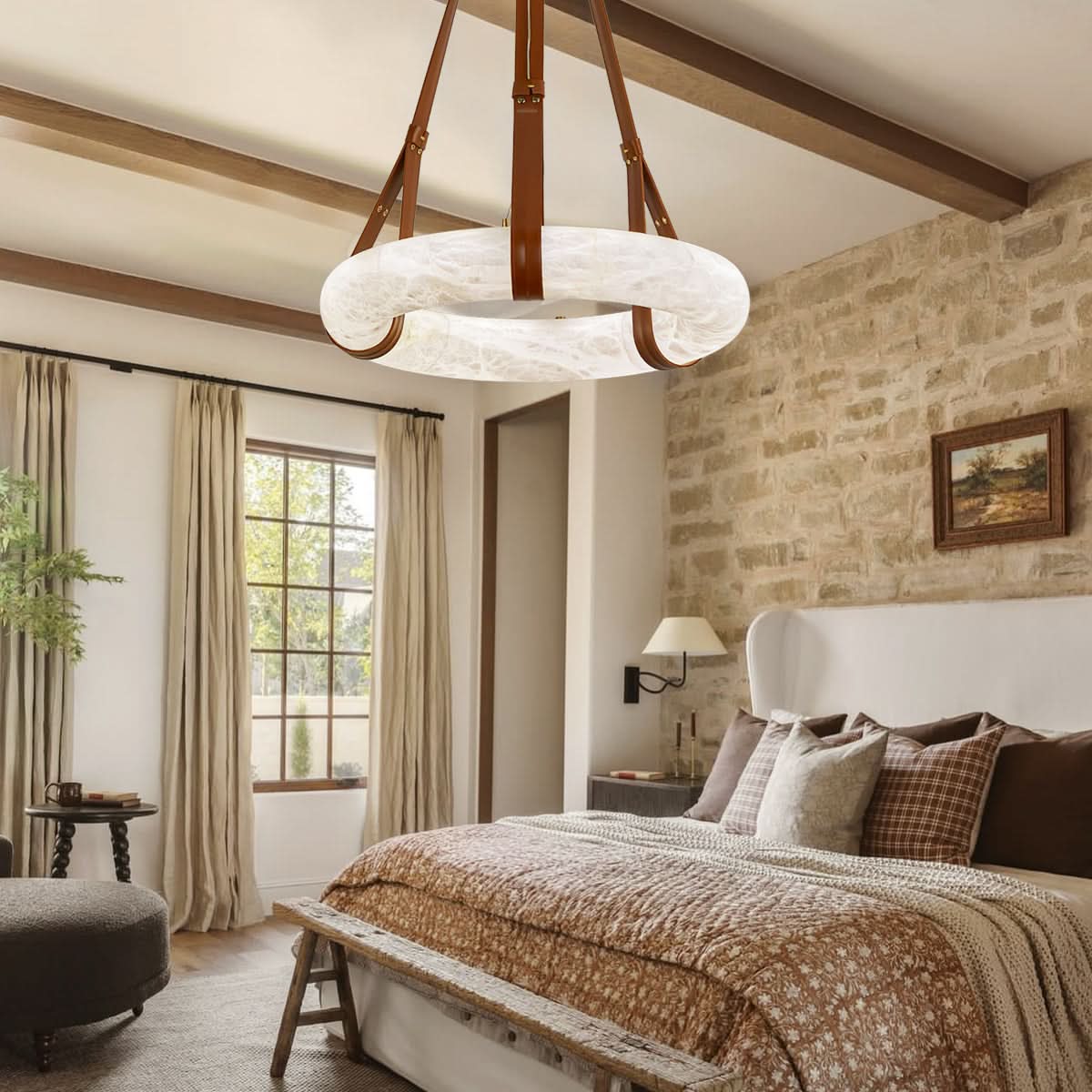 Oslo Alabaster Pendant Light Style A - Luxehomezone