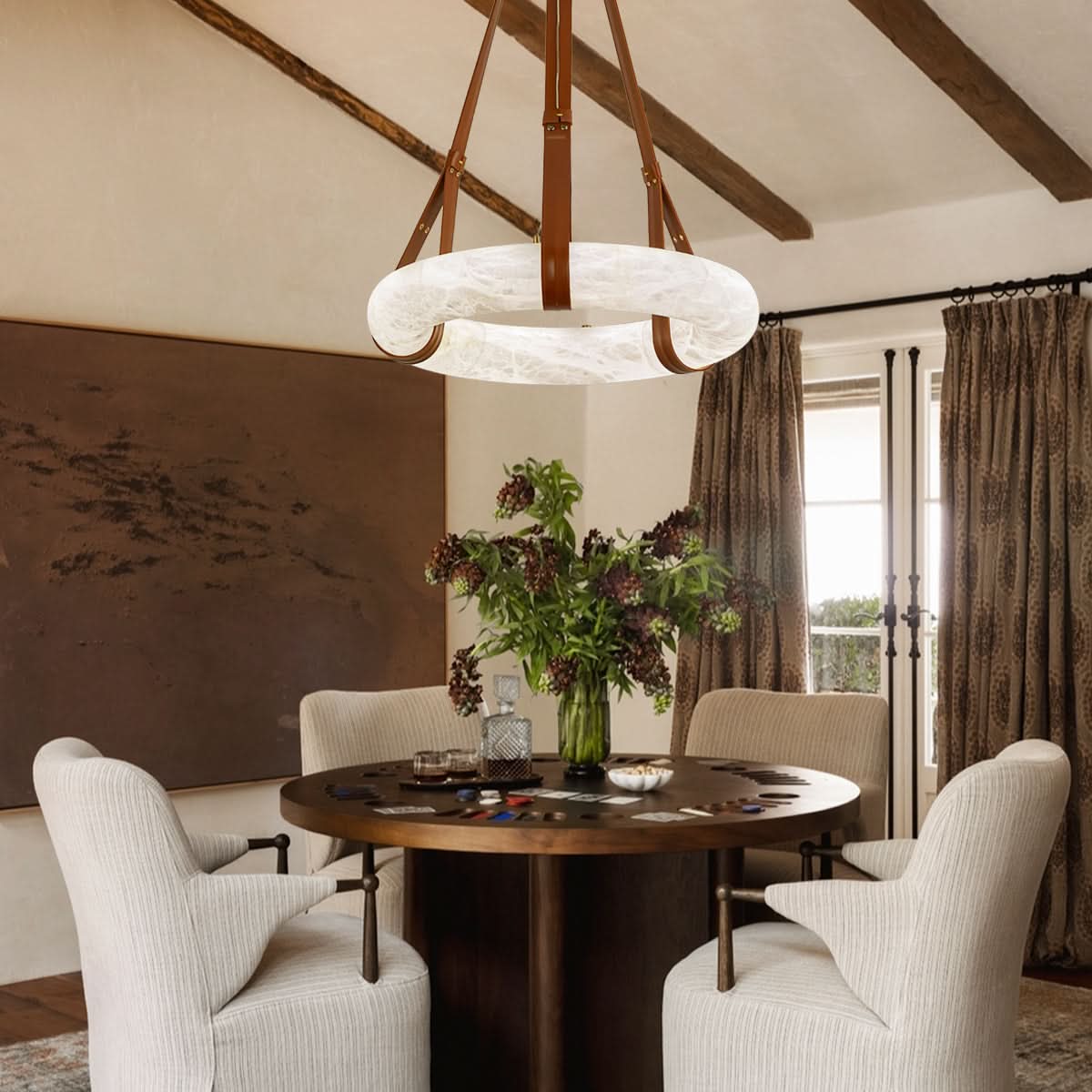 Oslo Alabaster Pendant Light Style A - Luxehomezone