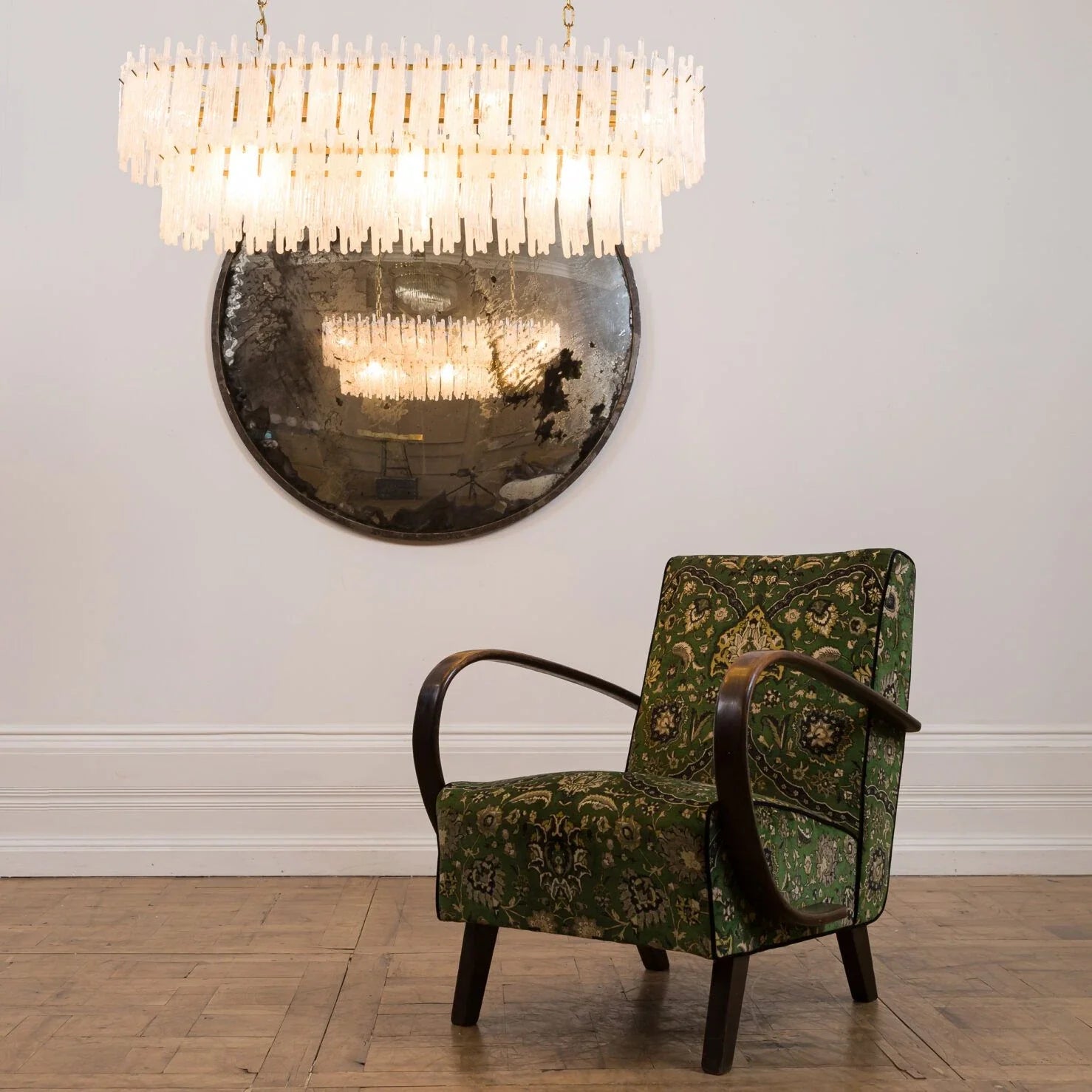 Blanche 60"W Rectangular Glass Chandelier