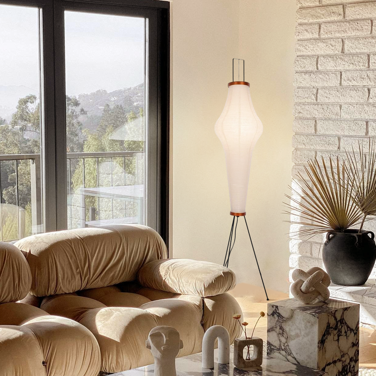 Akari Paper Floor Lamp - Luxehomezone