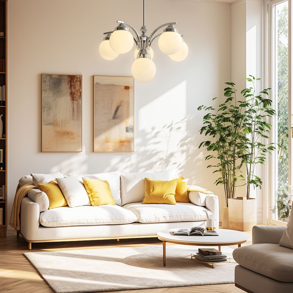Pink Salamanca Chandelier with 4/6 heads - Glass Chandelier, Persimmon-1-Luxehomezone