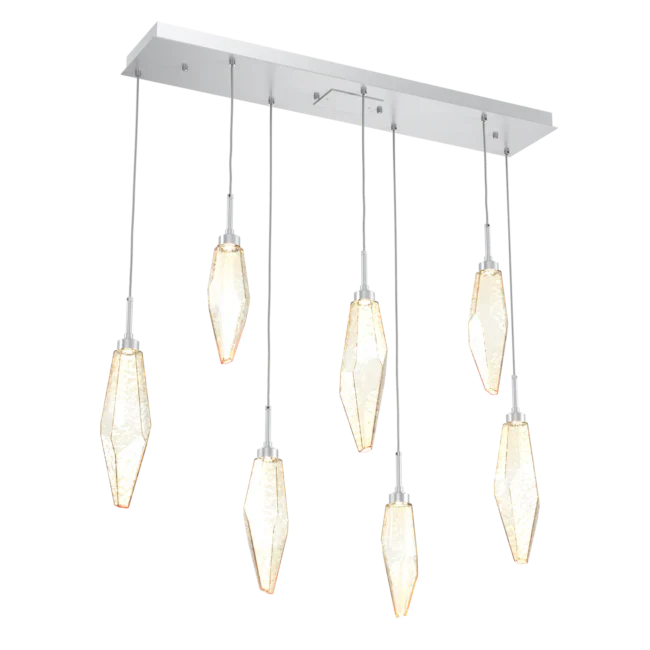 Rock Crystal Cluster Linear Chandelier