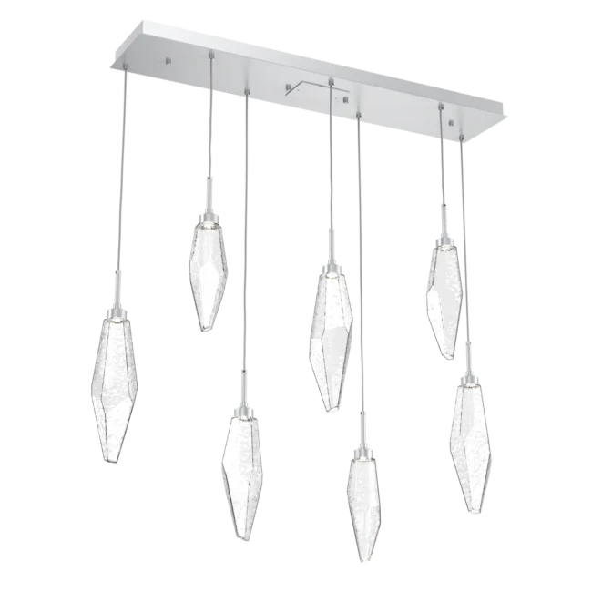 Rock Crystal Cluster Linear Chandelier