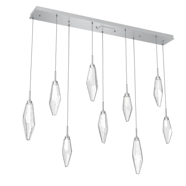 Rock Crystal Cluster Linear Chandelier