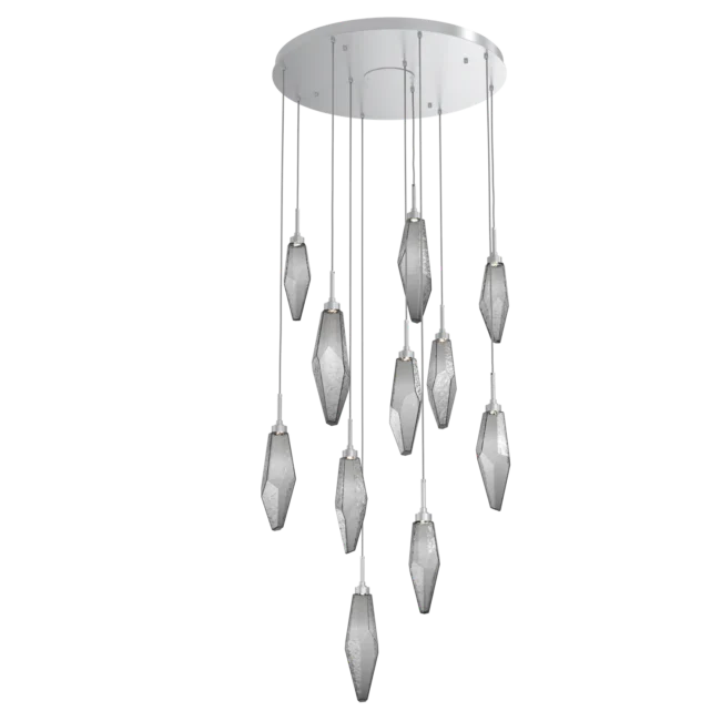 Rock Crystal Cluster Round Chandelier