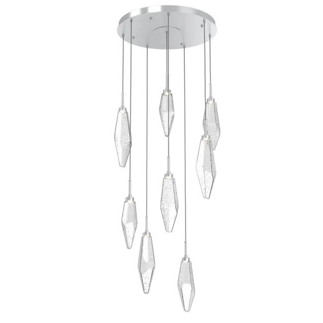 Rock Crystal Cluster Round Chandelier