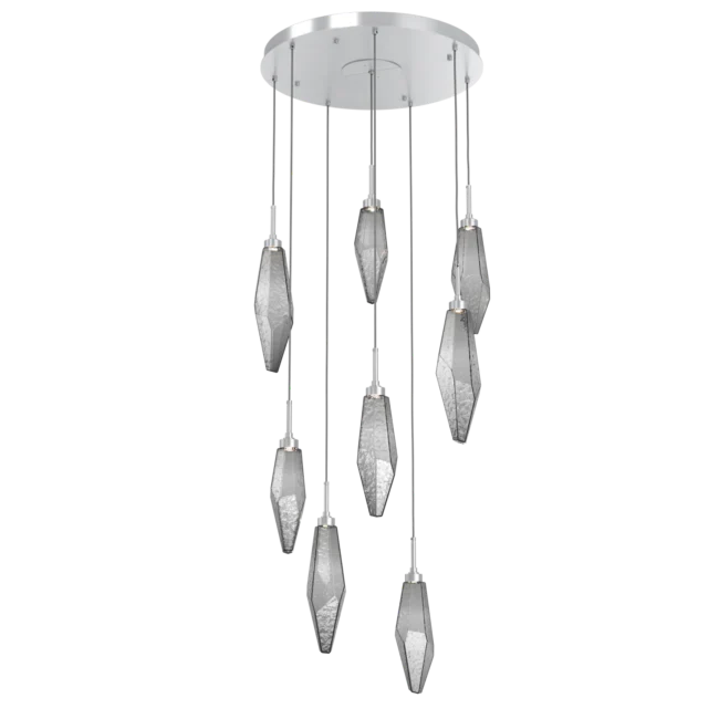 Rock Crystal Cluster Round Chandelier