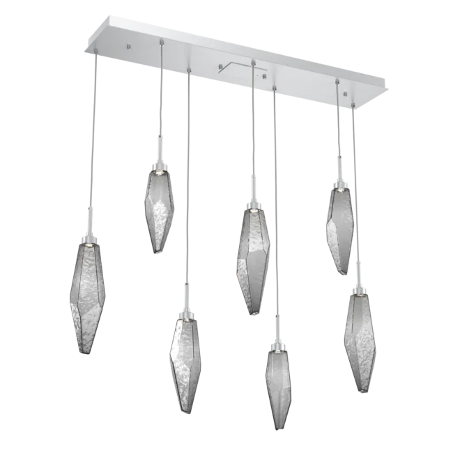Rock Crystal Cluster Linear Chandelier