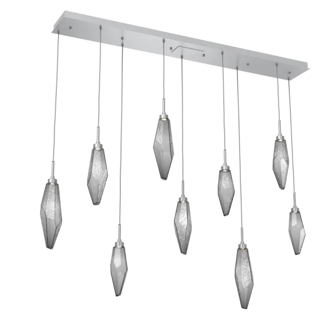 Rock Crystal Cluster Linear Chandelier