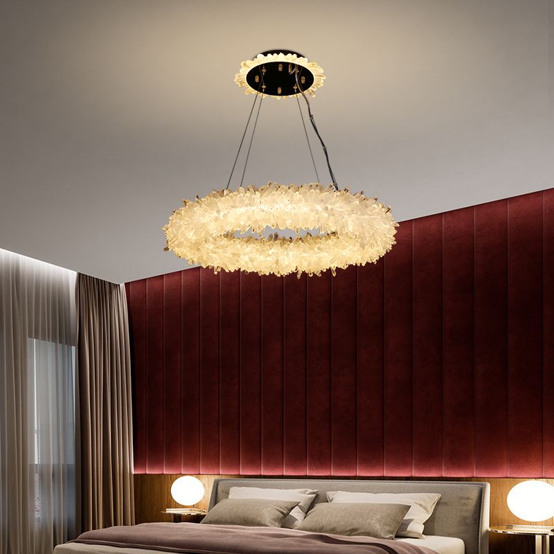 Prima Crystal Halo Modern Chandelier