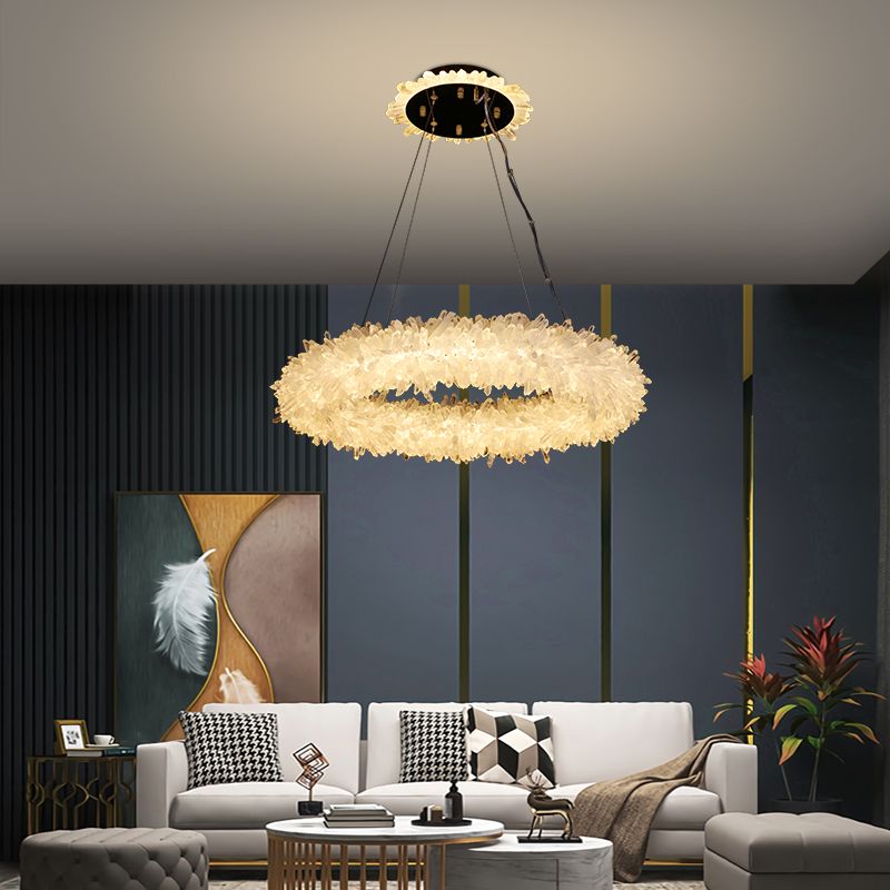 Prima Crystal Halo Modern Chandelier