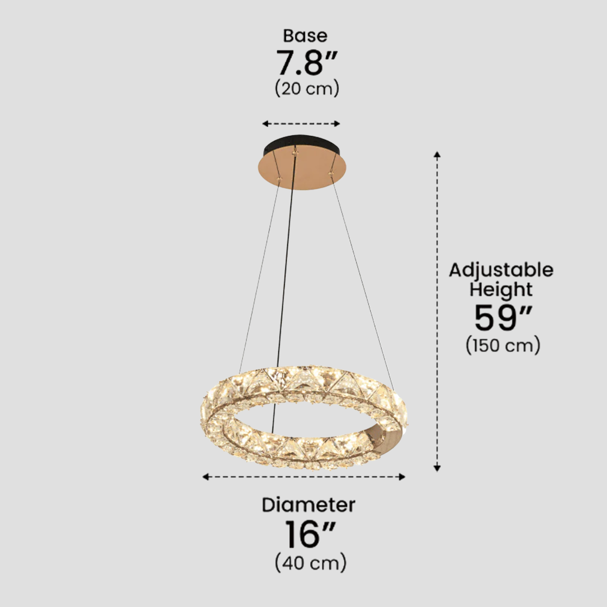 Cryls Jana Modern Chandelier - Crystals-1-Luxehomezone