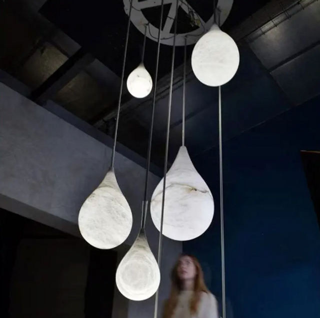 Raindrop Alabaster Chandelier 20"