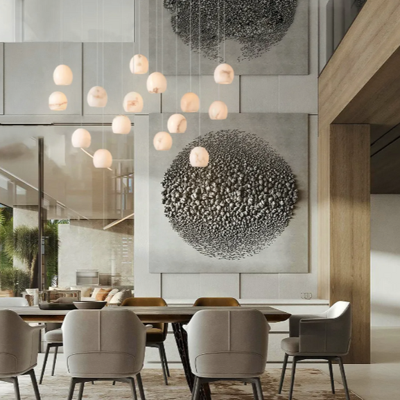 Alabaster Maeva Rectangular Chandelier