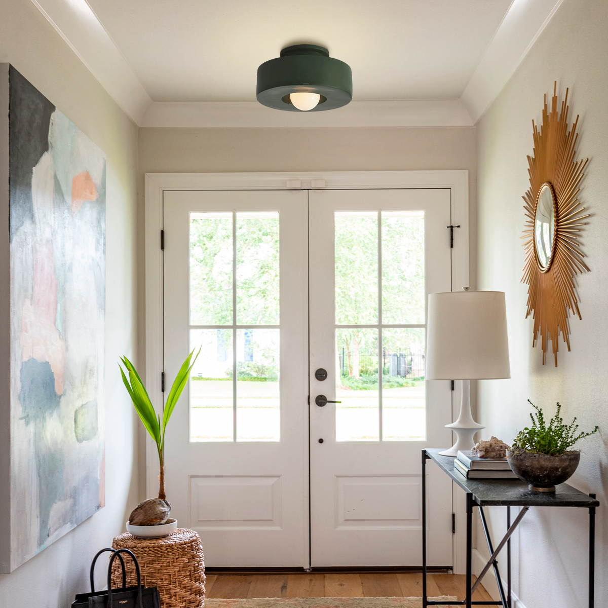 Simon Resin Ceiling Lamp  ∅ 11.8″ - Luxehomezone