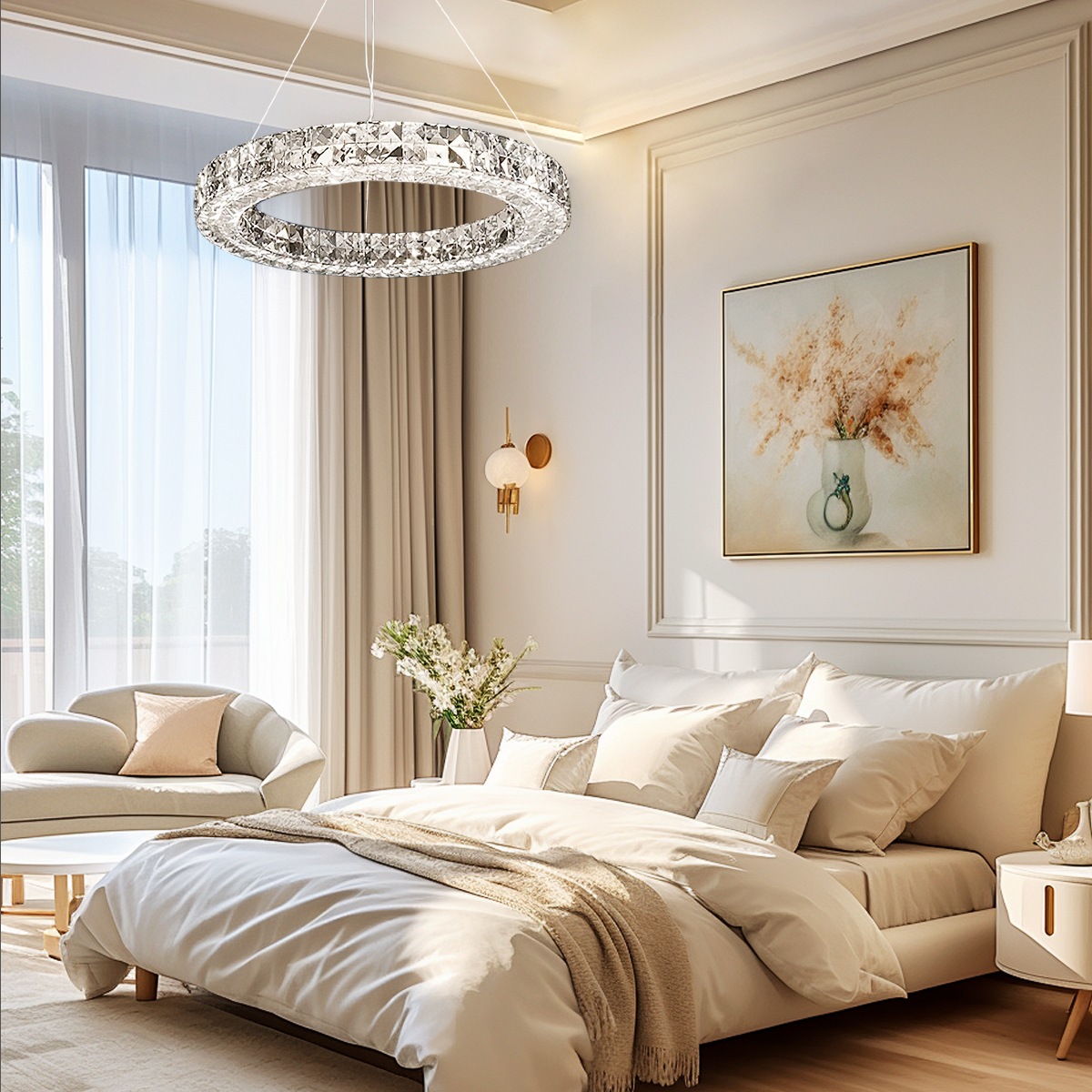 Spiridon Crystal Chandelier ∅ 15.7″~39.4'' - Crystals-1-Luxehomezone