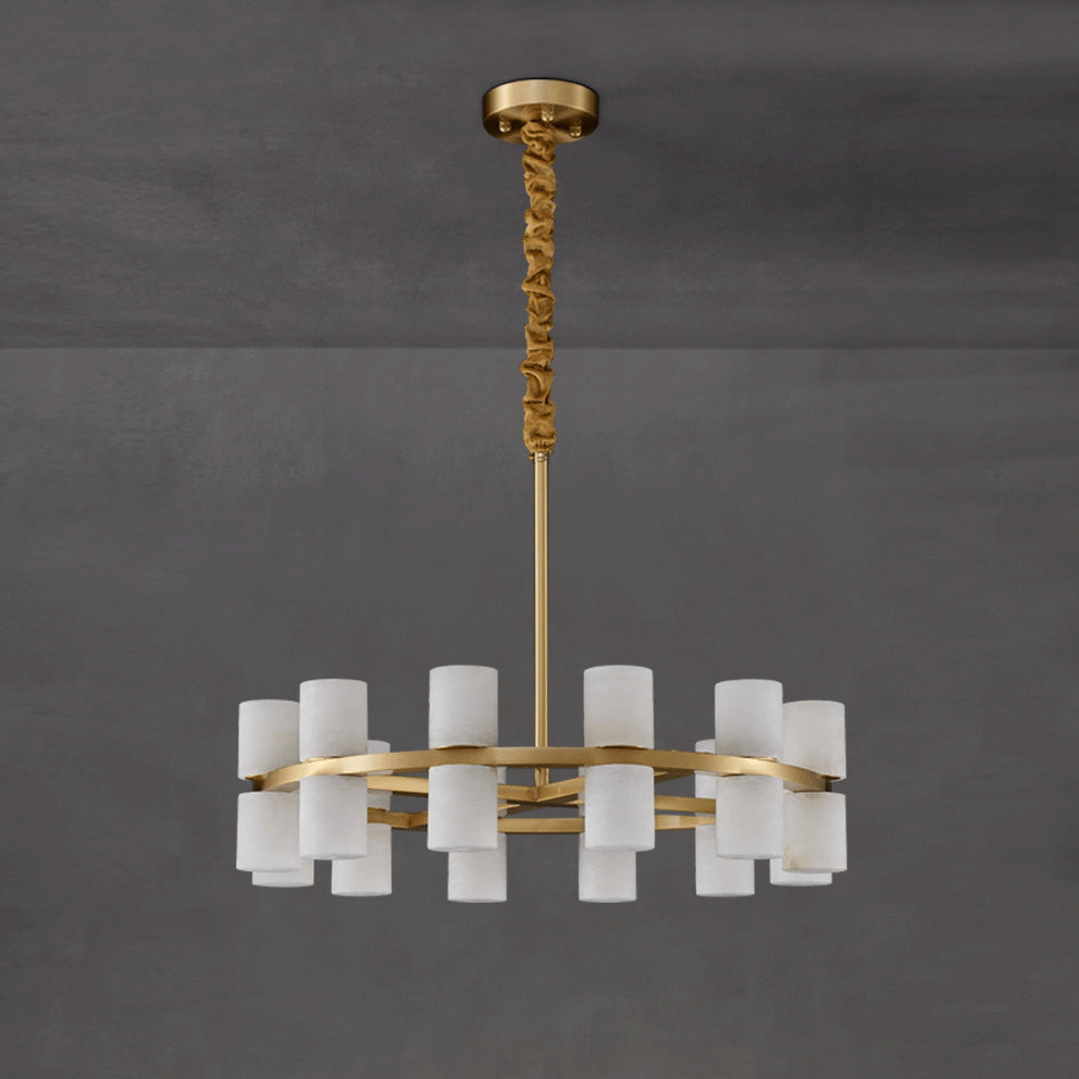 Lysandra Modern Alabaster Round Chandelier