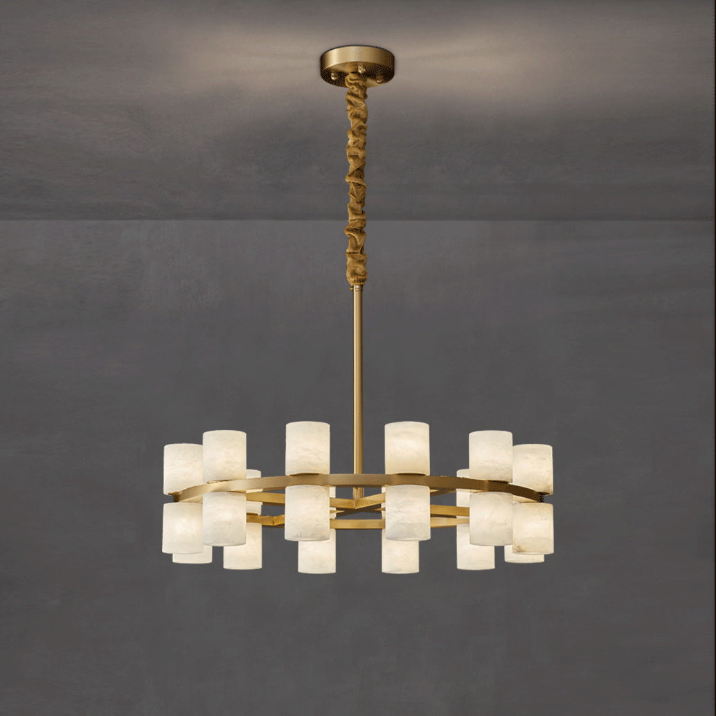 Lysandra Modern Alabaster Round Chandelier