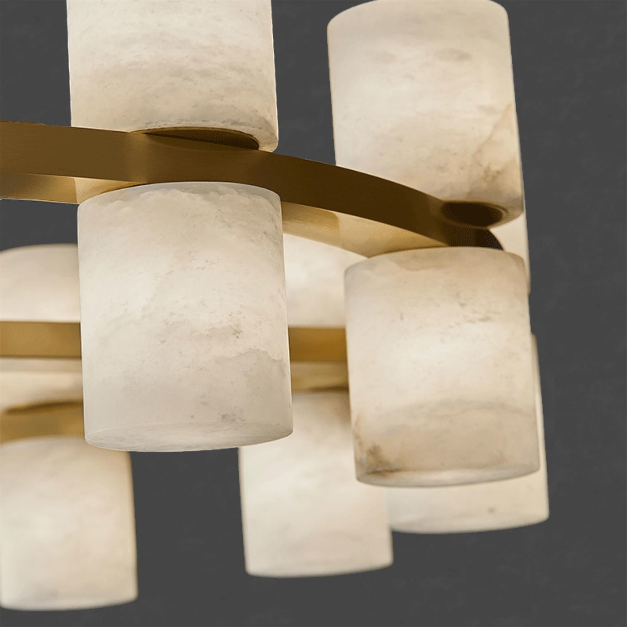 Lysandra Modern Alabaster Round Chandelier