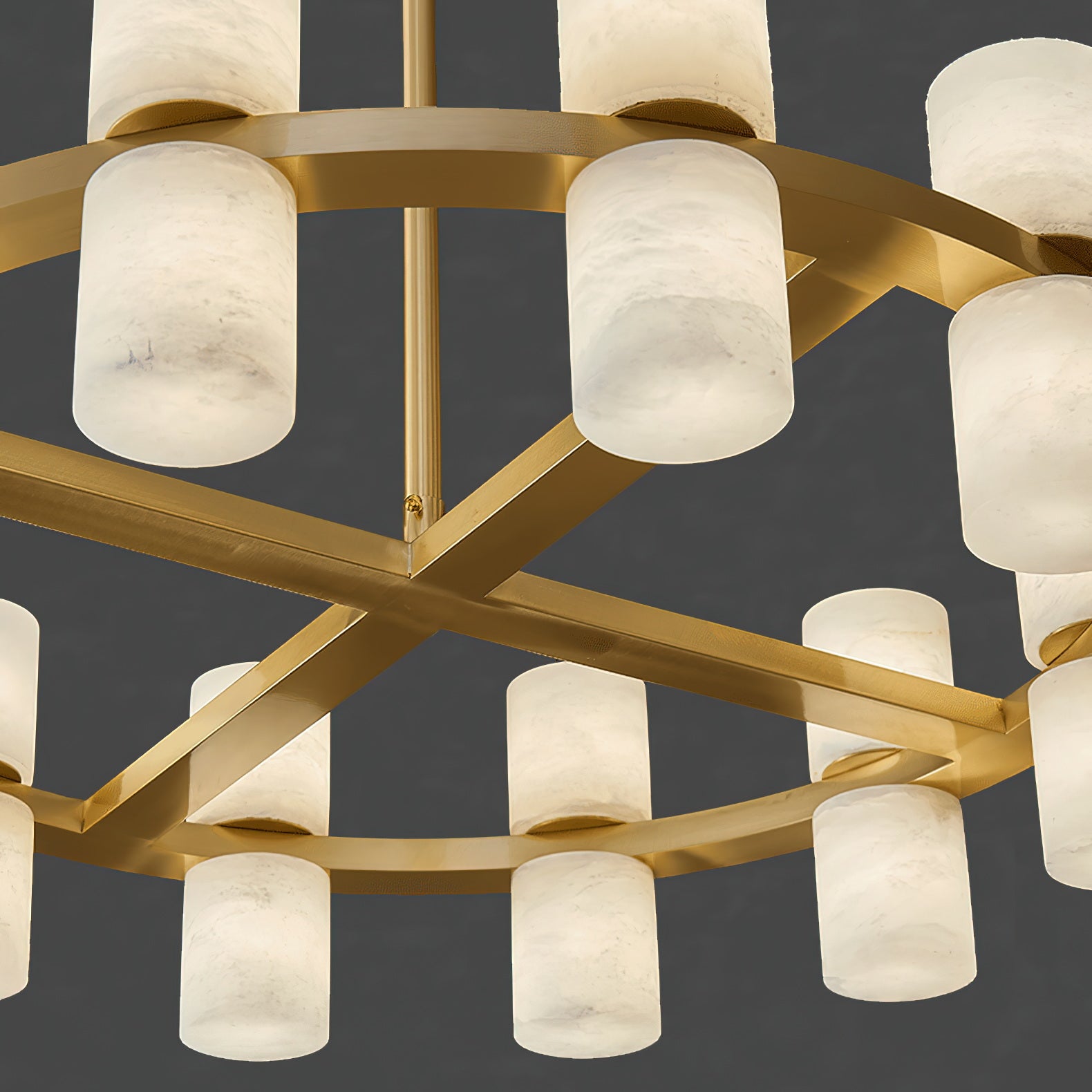 Lysandra Modern Alabaster Round Chandelier