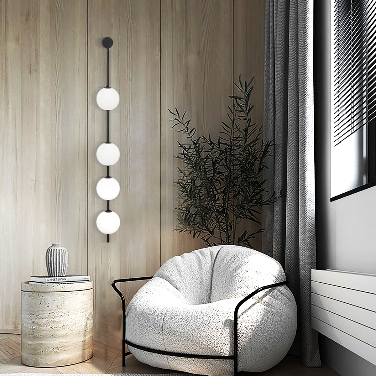 Vertical Balls Wall Sconce - Luxehomezone