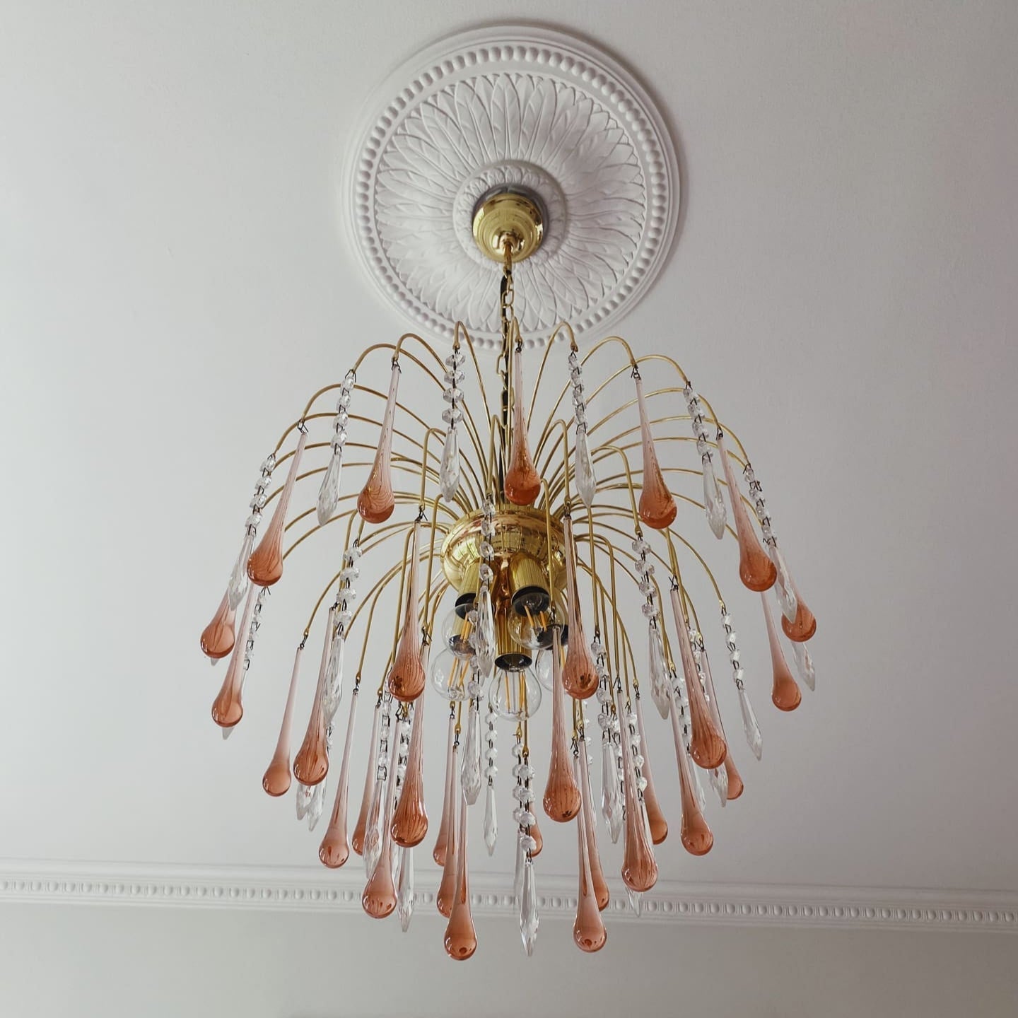 Teardrop Murano Chandelier 17.7" 29.6"