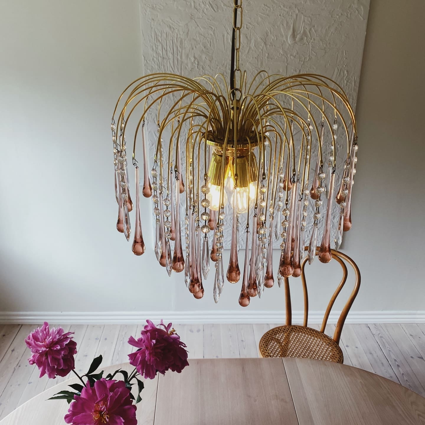 Teardrop Murano Chandelier 17.7" 29.6"