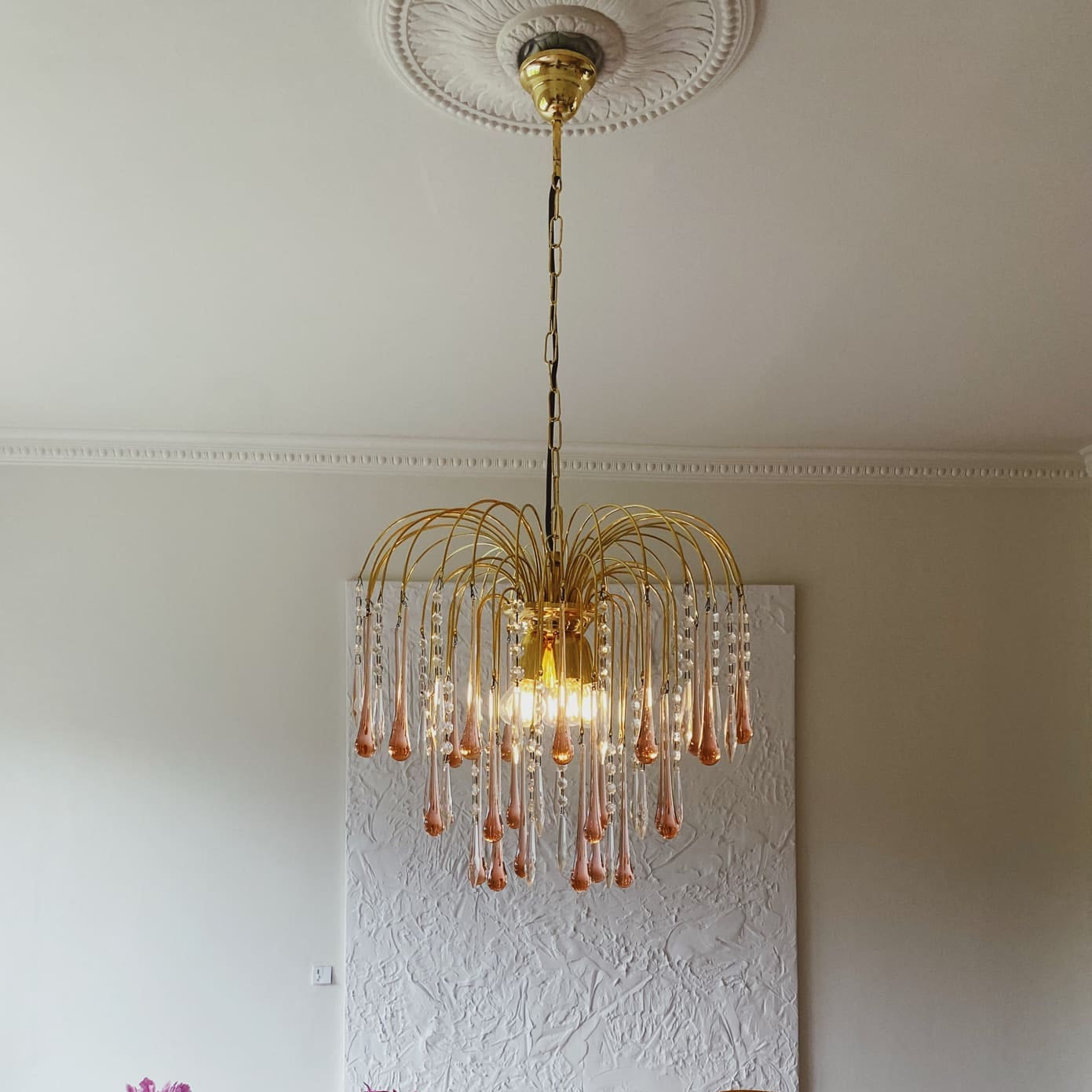 Teardrop Murano Chandelier 17.7" 29.6"