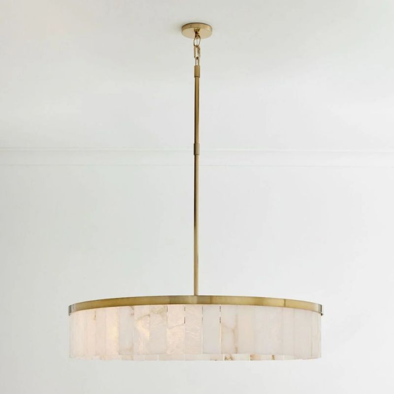 Windham Alabaster Round Chandelier 40"