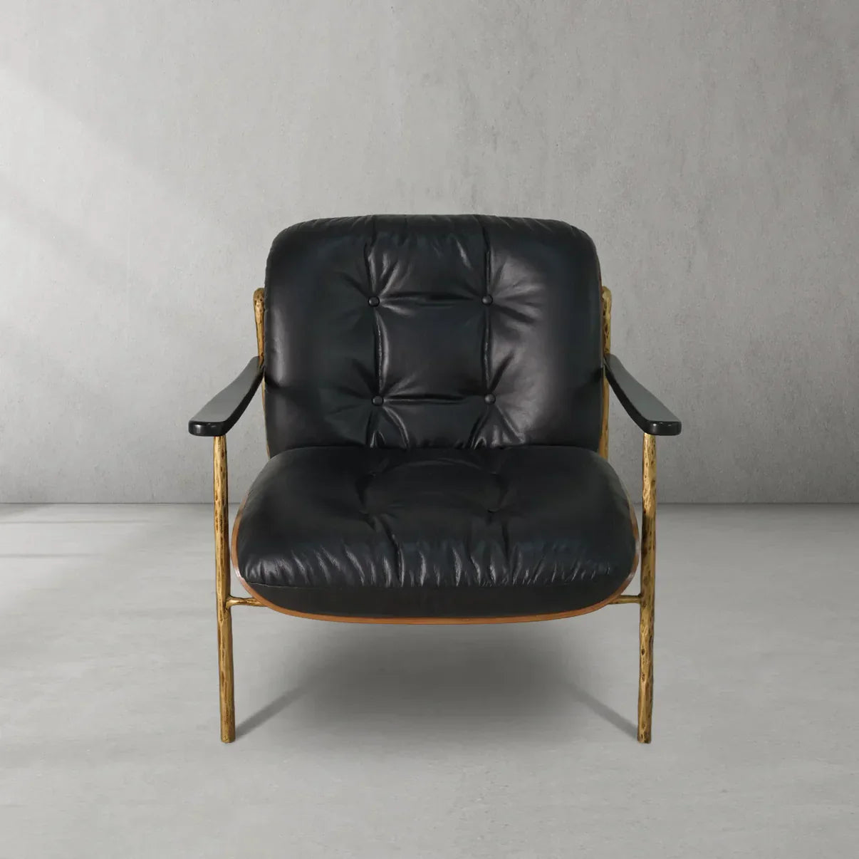 Thaddeus Black Leather Accent Chairs