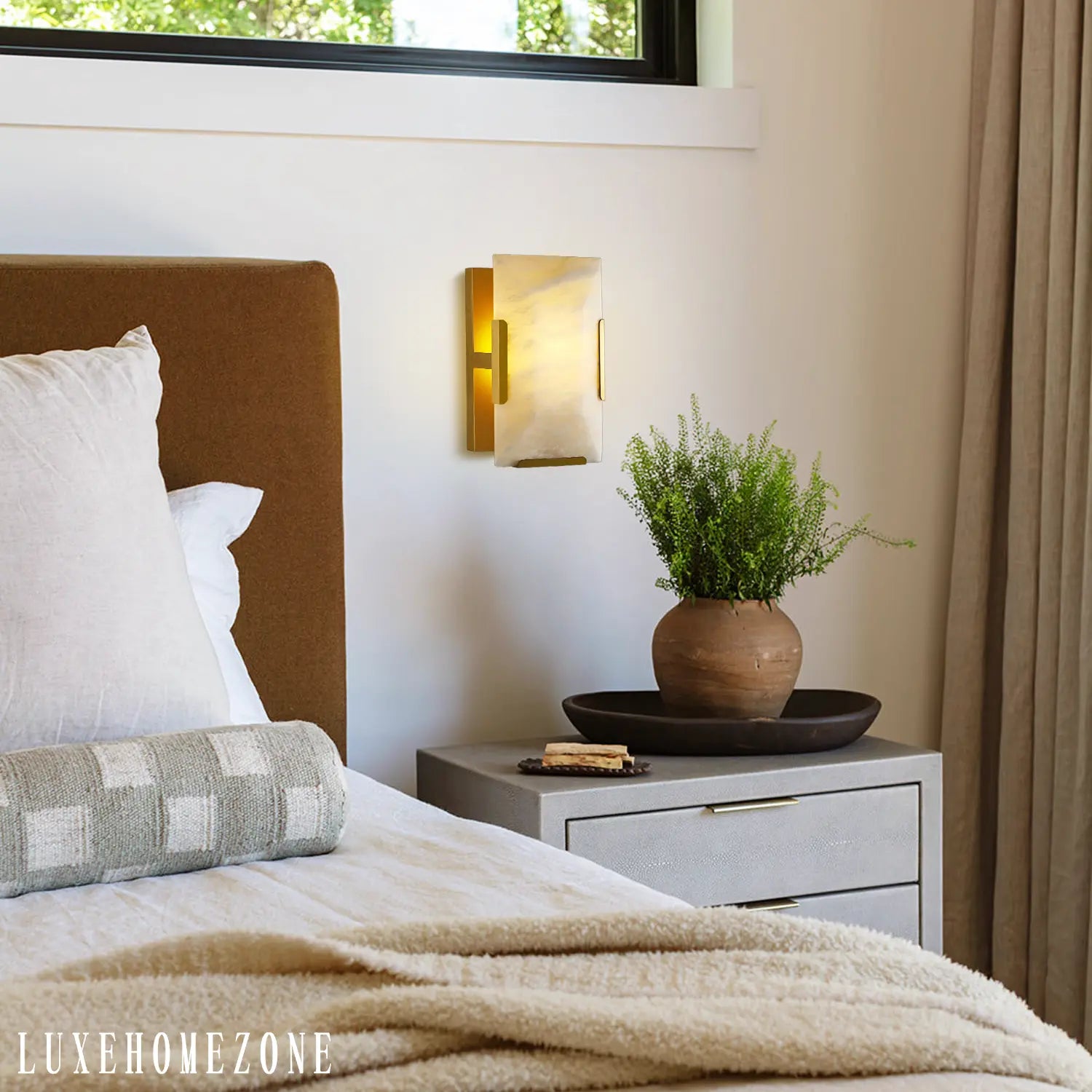 Alabaster Wall Sconces, Modern Marble Stone Sconces Wall Lighting
