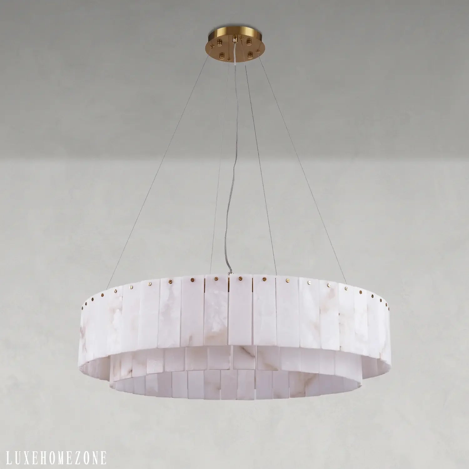 Celine Alabaster Round Chandelier 31" Fast Shipping