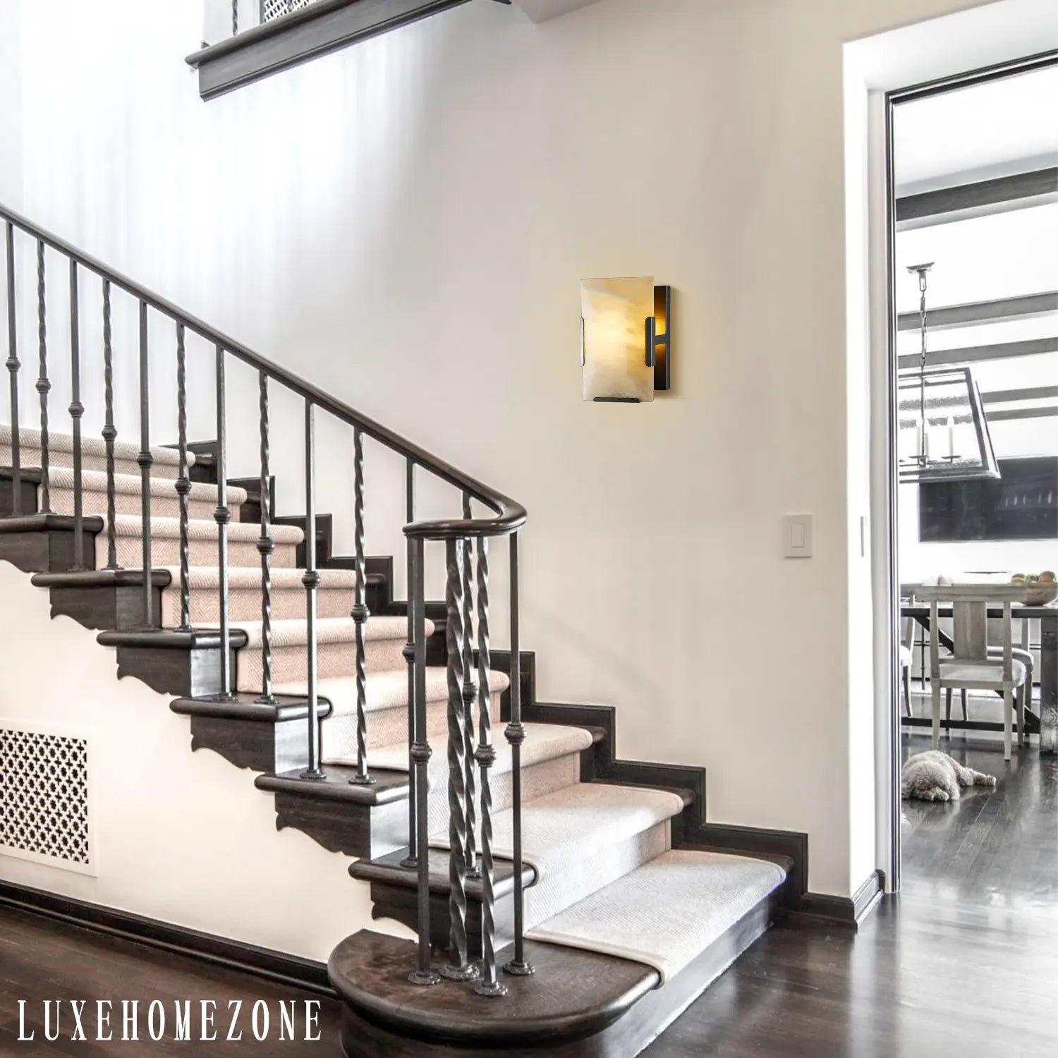 Alabaster Wall Sconces, Modern Marble Stone Sconces Wall Lighting