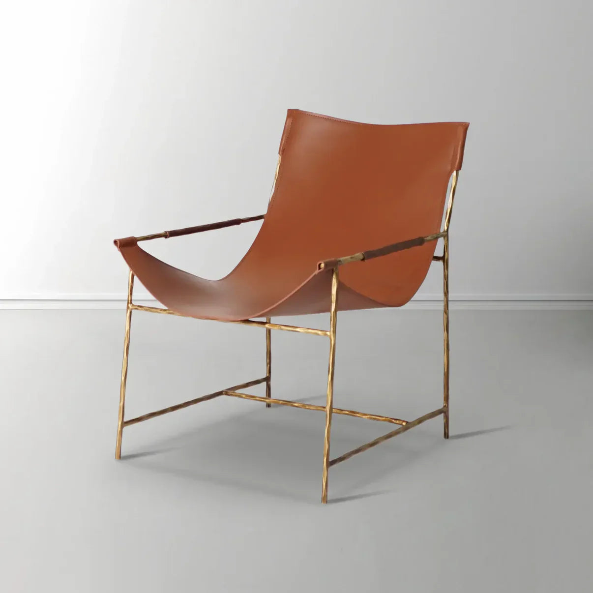 Thaddeus Brown Leather Lounge Chair
