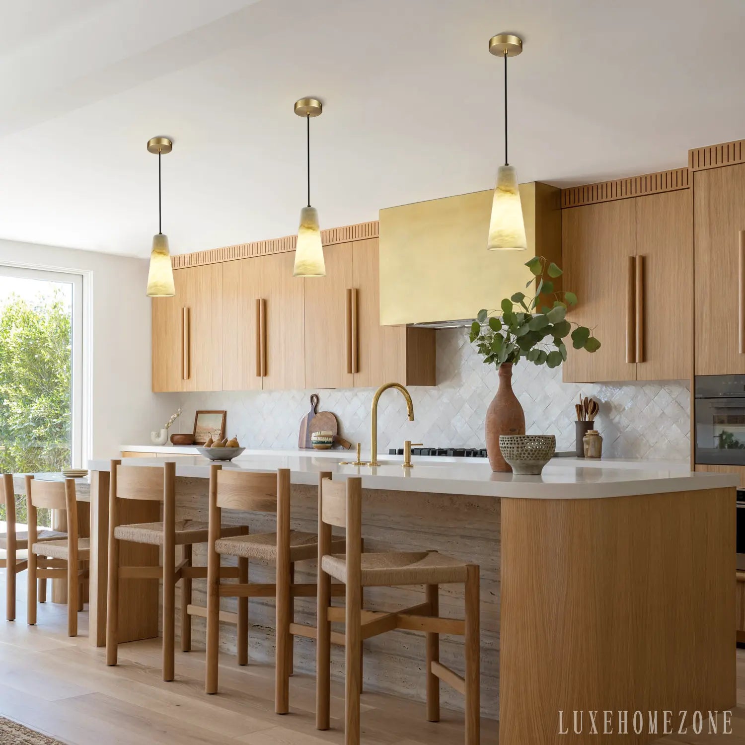 Alabaster Modern Pendant Lights Kitchen Island